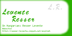 levente resser business card
